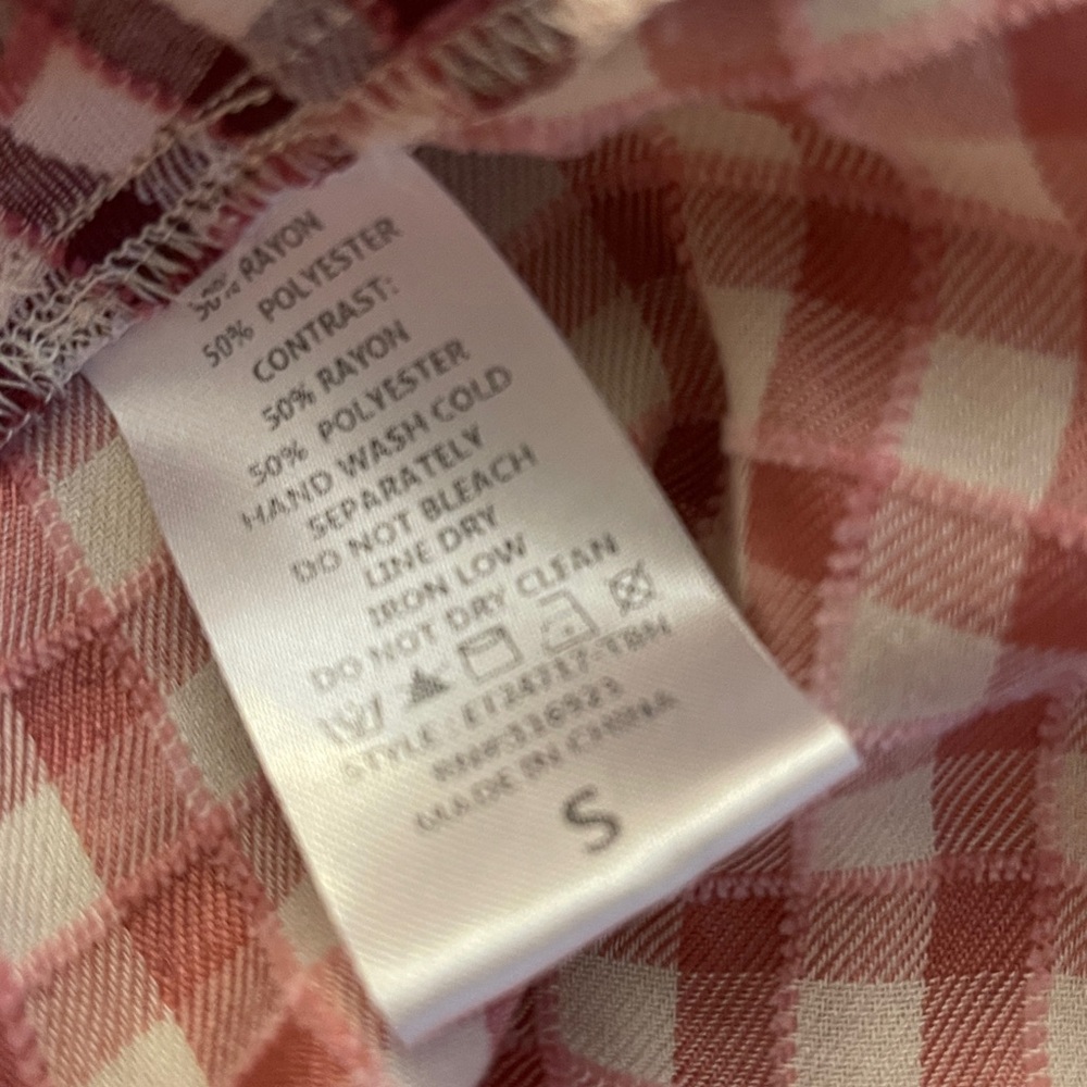 Three Bird Nest Bohemela Patchwork Gingham Long-S… - image 3